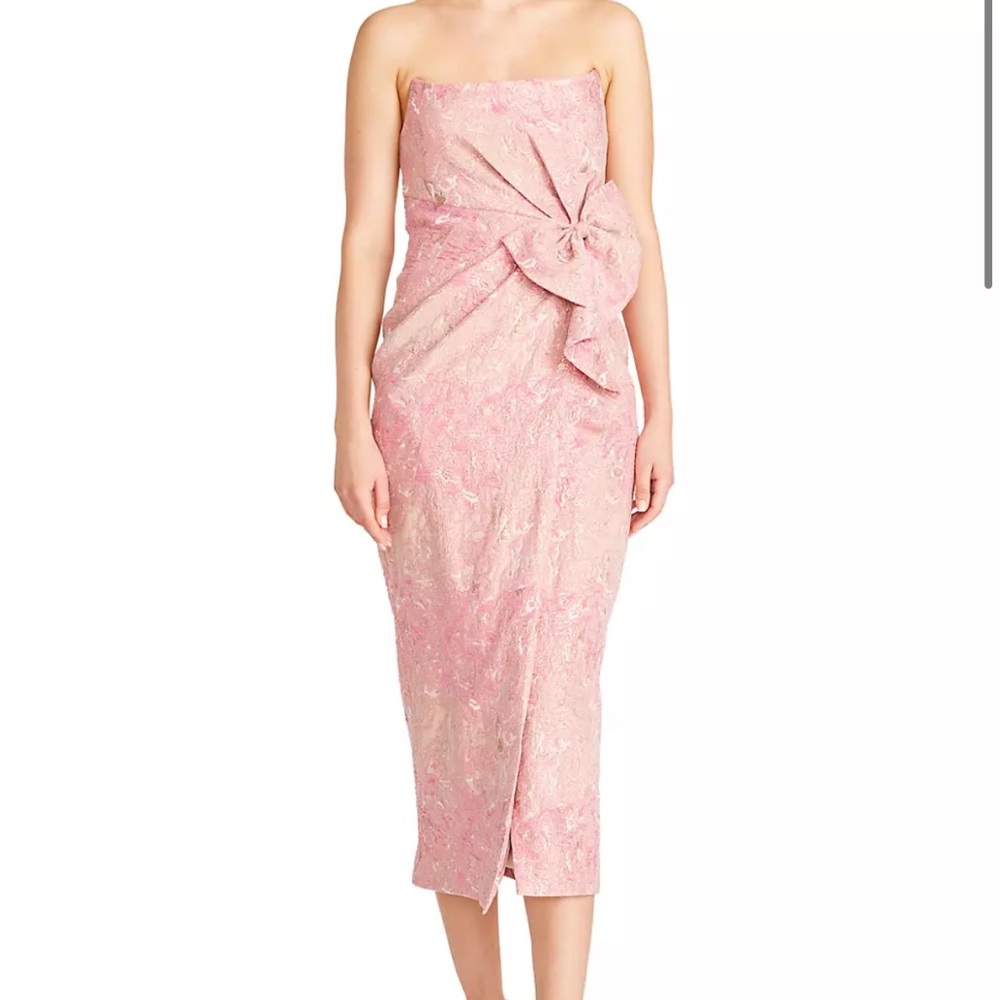 Kylah Strapless Bow Midi Dress